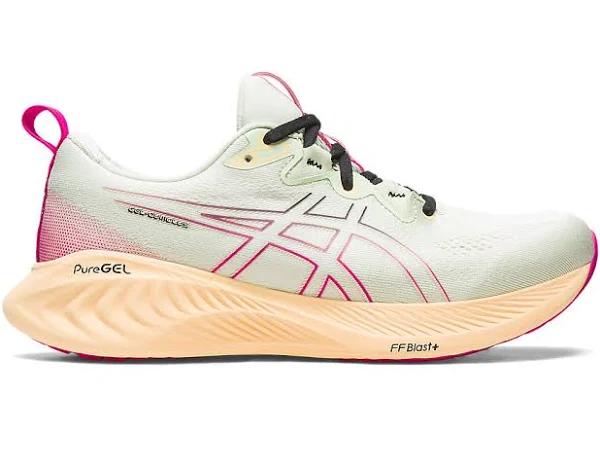 ASICS Women's GEL-Cumulus 25 - Running Shoes - Whisper Green/Pink Rave 9