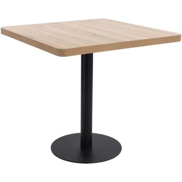 Bistro Table Light Brown 80x80 cm MDF