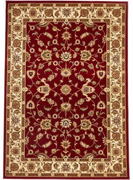 Classic Rug Red With Ivory Border - 150x80cm