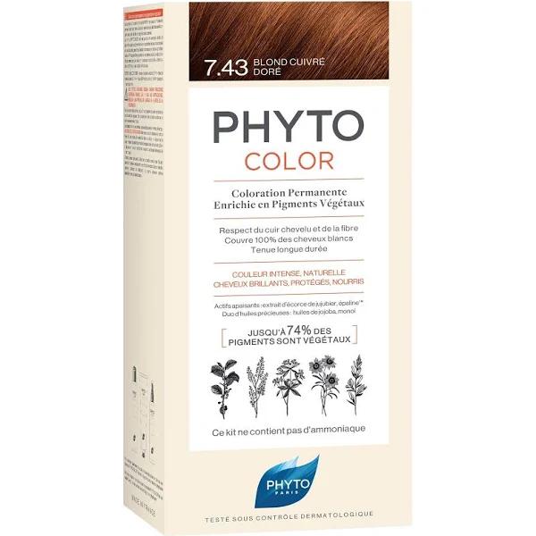 Phyto Phytocolor Permanent Color-7.43 Copper Golden Blond