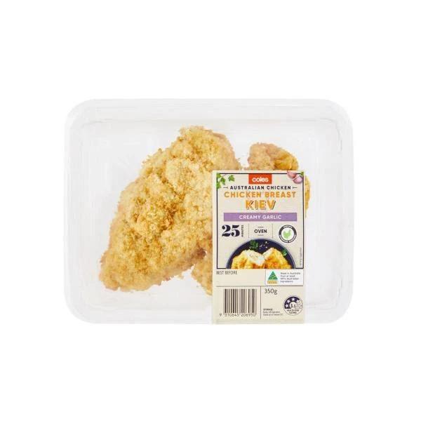 Coles Chicken Breast Kiev Creamy Garlic RSPCA Approved (350 g)