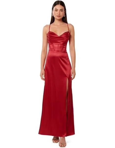 Forever New Belinda Strappy Maxi Dress in Red 4