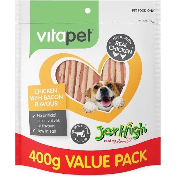 Vitapet Dog Treats Jerhigh Chicken with Bacon 400g