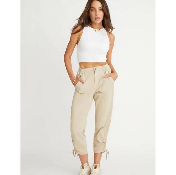 Rockmans - Womens Pants - Ankle Length Rib Waist Pant