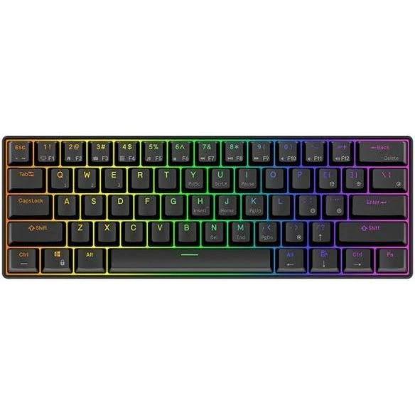 Royal Kludge RK61 Tri Mode 60% Hot Swappable Mechanical Gaming Keyboard Black (Blue Switch)