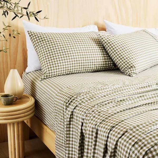 MyHouse Macy Sheet Set Moss Gingham / Double