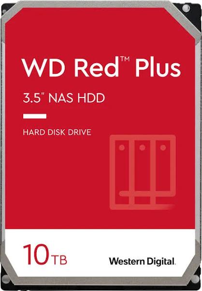 WD Red Plus 10TB 3.5in SATA III Internal NAS Hard Drive