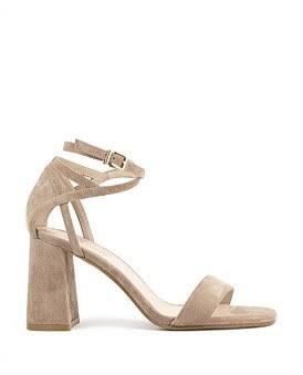 David Jones Edward Meller Kelsey85 Ankle Wrap Sandal in Nudesue, Size 35 EU