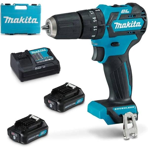 Makita 12V Max Cordless Brushless Hammer Driver Drill Kit - HP332DSAE