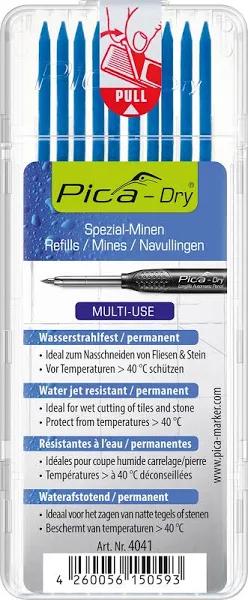 Pica Dry Permanent Blue Lead Refill Set 4041 by Total Tools