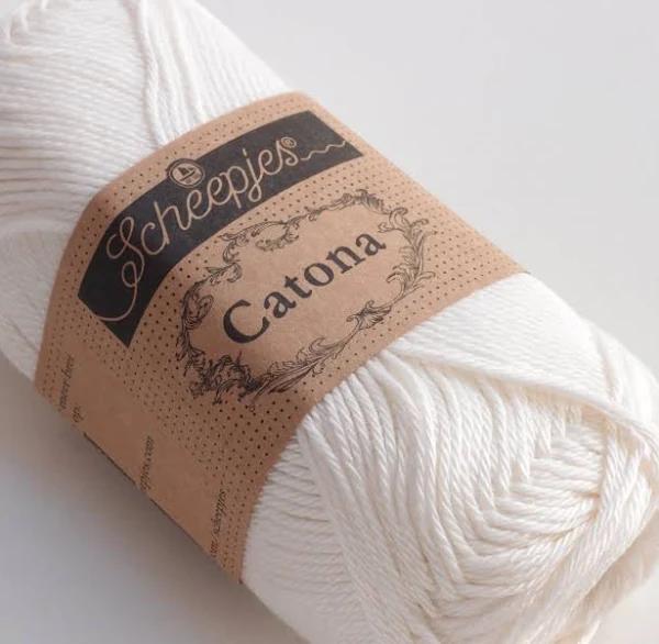 Scheepjes Catona 100g Knitting Yarn White/Bridal White (105)