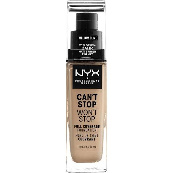 NYX Can't Stop Won't Stop Full Coverage Foundation Medium Olive 30ml