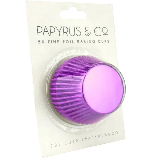 Purple Foil Cupcake Baking Cups Standard 50mm