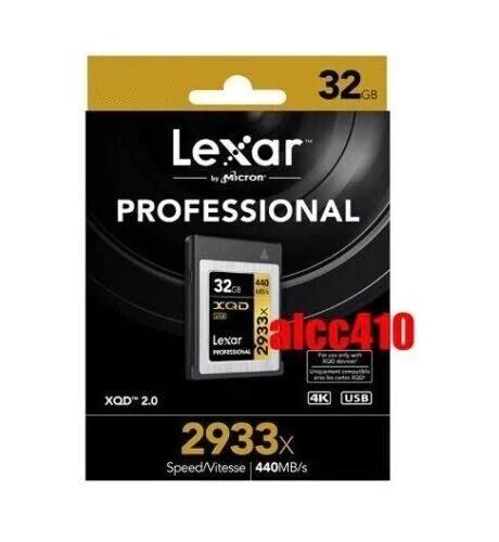 Lexar Professional 32gb 64gb 128gb Xqd 2.0 2933x Memory Card 440mb/s