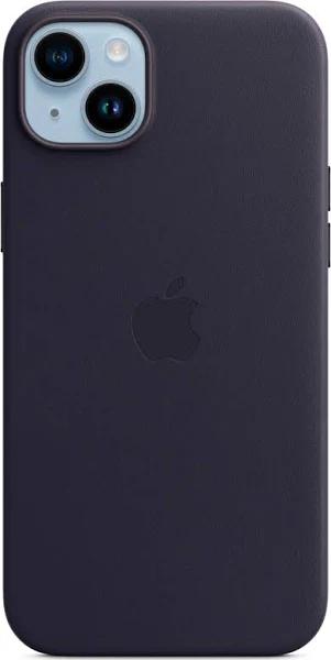 Apple - iPhone 14 Plus Leather Case with MagSafe - Ink