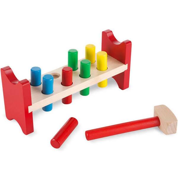 Viga Wooden Pound-A-Peg Hammer Bench