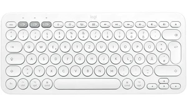 Logitech K380 for Mac Multi-Device Bluetooth Keyboard AZERTY French White