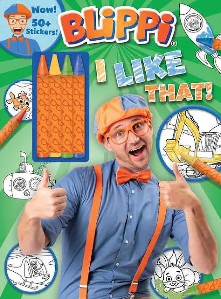 Blippi: I Like That! Coloring Book with Crayons