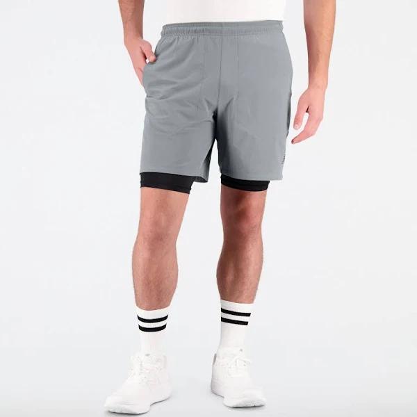 New Balance | Mens R.W. Tech 7 Inch 2-in-1 Short (Aluminum) M