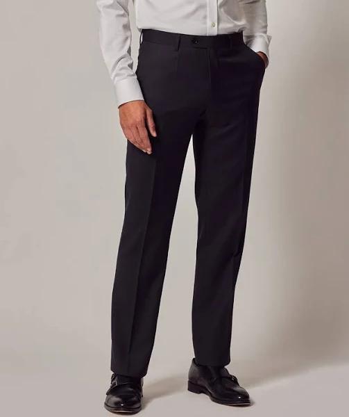 Hawes & Curtis Men's Dark Charcoal Twill Slim Fit Suit Trouser