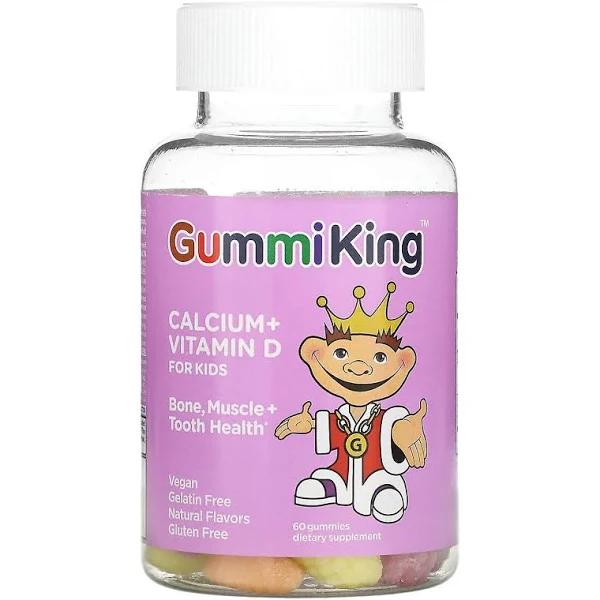 GummiKing Calcium + Vitamin D for Kids 60 Gummies