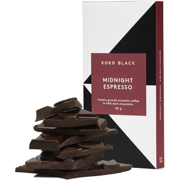 Midnight Espresso 80g | Dark Chocolate Block by Koko Black Chocolates