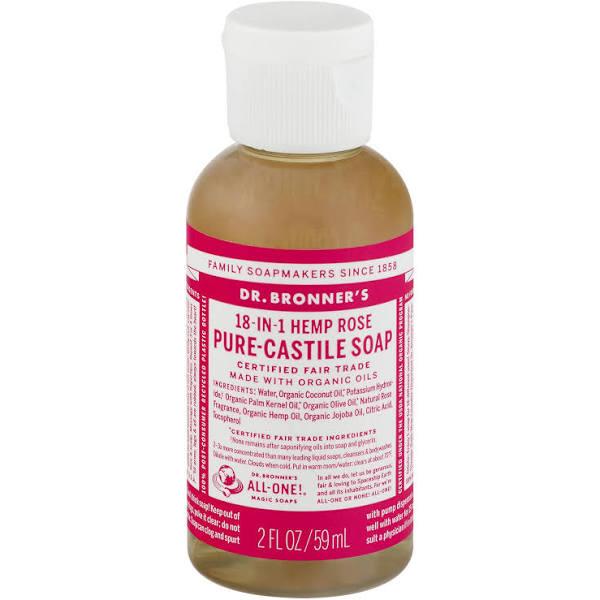 Dr. Bronner's Pure Castile Liquid Soap 59 ml / Rose