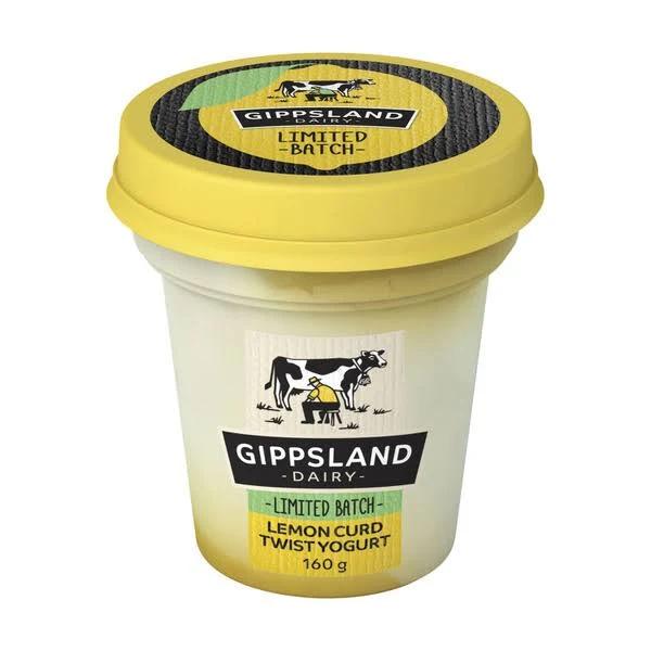 Gippsland Dairy Lemon Curd Twist Yoghurt 160g