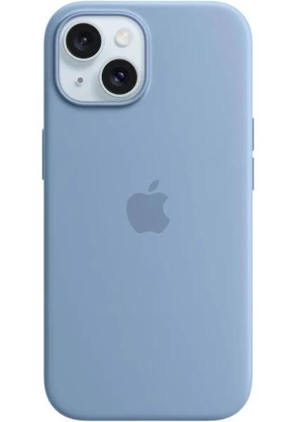 Apple iPhone 15 Silicone Case with MagSafe - Winter Blue