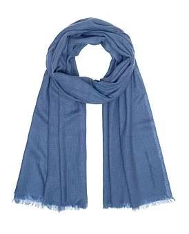 David Jones Mani Kaaga Moni 100% Cashmere 'Sydney' Tissue Shawl in Denim