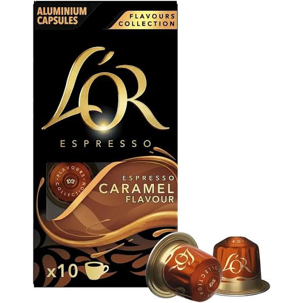 L'Or Espresso Caramel Coffee - 100 Aluminium Capsules Compatible With Nespresso Machines (10x10 Pods Pack)