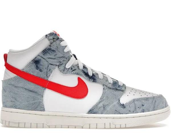 Nike Dunk High 'Washed Denim' Sneakers | Blue | Women's Size 7.5