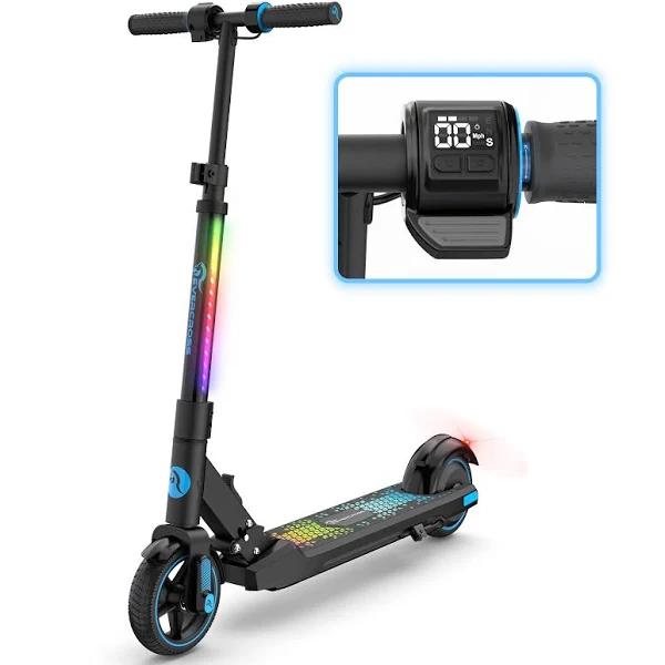 EVERCROSS EV06C Electric Scooter, Foldable Electric Scooter for Kids Ages 6-12, Up to 10 MPH & 5 Miles, LED Display, Colorful LED Lights, Lightweight