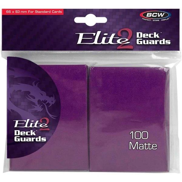 BCW Deck Protectors Standard - Elite2, 100 Sleeves (Matte Mulberry)