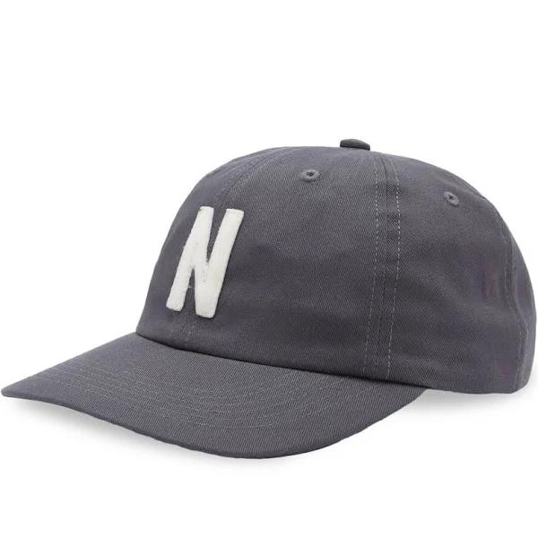 Norse Projects Men's Felt N Twill Sports Cap in Magnet Grey | END. Clothing