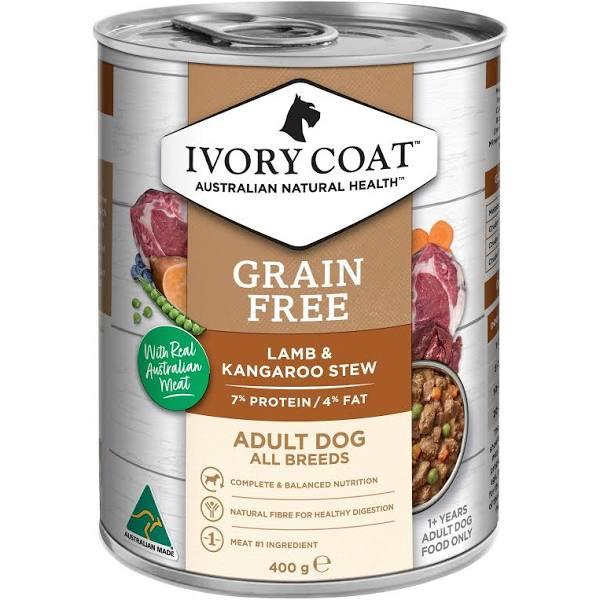 Ivory Coat Adult Grain Free Lamb & Kangaroo Stew 400g Wet Dog Food