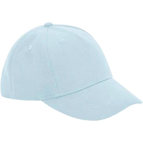 Beechfield Childrens/Kids Organic Cotton 5 Panel Baseball Cap Powder Blue One Size Organic Cotton Kids Baseball Cap