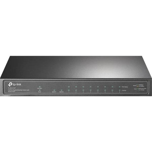 TP-Link TL-SG1210P 10-Port Gigabit Desktop Switch with 8-Port PoE+