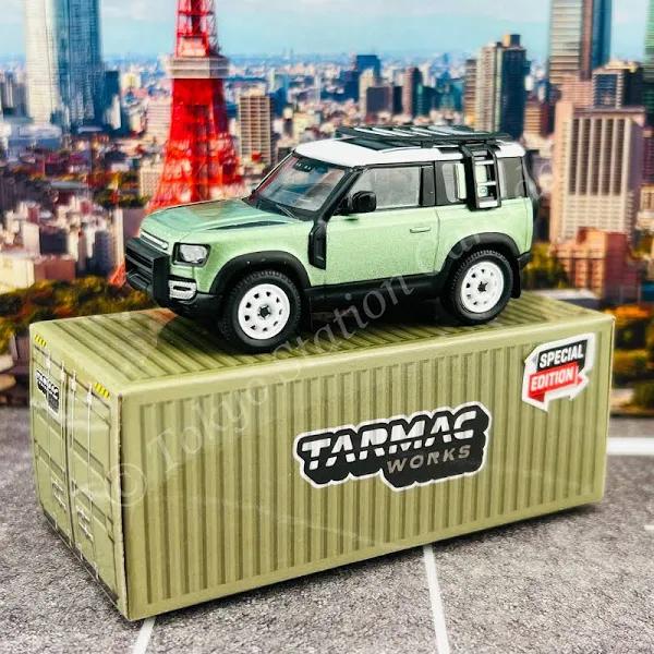 Land Rover Defender 90 Green Metallic (Diecast Car)