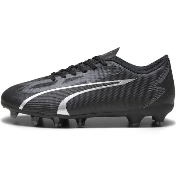 Ultra Play FG/AG Football Boots - Youth 8-16 Years in Black/Asphalt, Size 1 by Puma