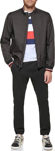 Tommy Hilfiger Men's Lightweight Varsity Rib Knit Bomber Jacket