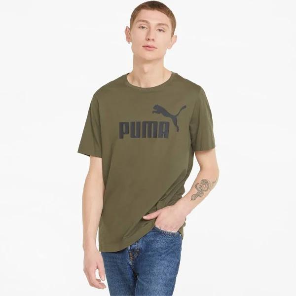 Puma Mens Logo Short Sleeve Tee - Green