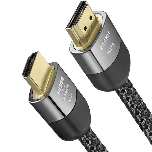 Zeskit Maya 8K 48Gbps Certified Ultra High Speed HDMI Cable 10ft, 4K120 8K60 144Hz eARC HDR HDCP 2.2 2.3 Compatible with Dolby Vision Apple TV 4K Roku