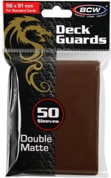 Matte Brown BCW Deck Protectors Standard (50 Sleeves)