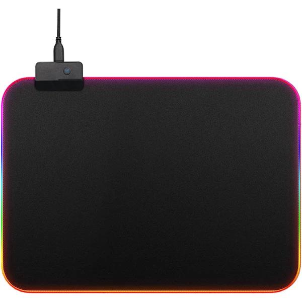 RGB LED USB Colourful Backlit Thick Anti-slip Rubber Gaming Desk Mat Mouse Pad