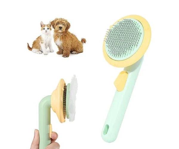 Cat Brush Self Cleaning Slicker Brush For Dogs Cats, Pet Grooming Brush Tool Removes Loose Undercoat, Mats, Tangled Hair