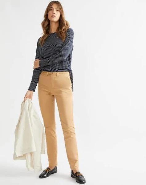 Katies Emerge Belted Chino Full Length Pant - Size 14 - Womens