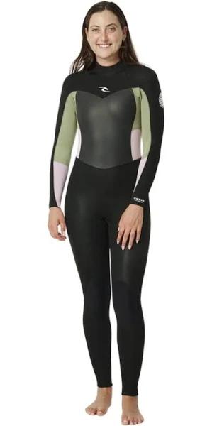 Rip Curl Omega 3/2 mm GB Steamer Long Sleeve Back Zip Neoprene Suit Black 8 157WFS-0064-8