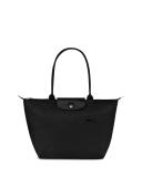 Longchamp Le Pliage Green Recycled Canvas Large Shoulder Tote Graphite