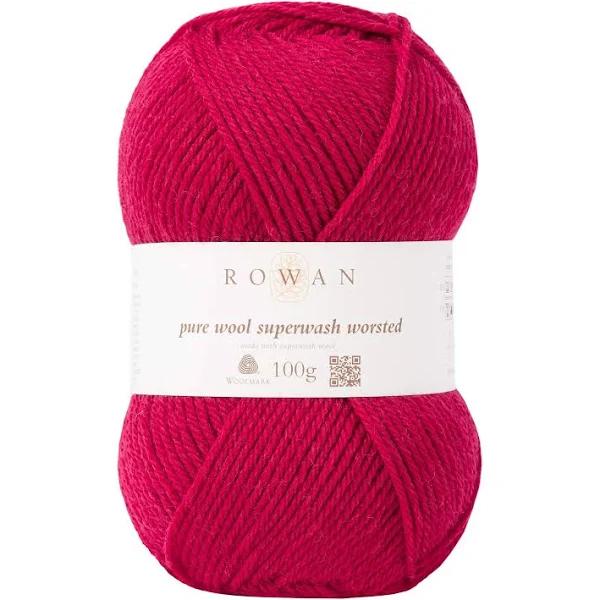 Rowan Pure Wool Superwash Worsted 124 Rich Red